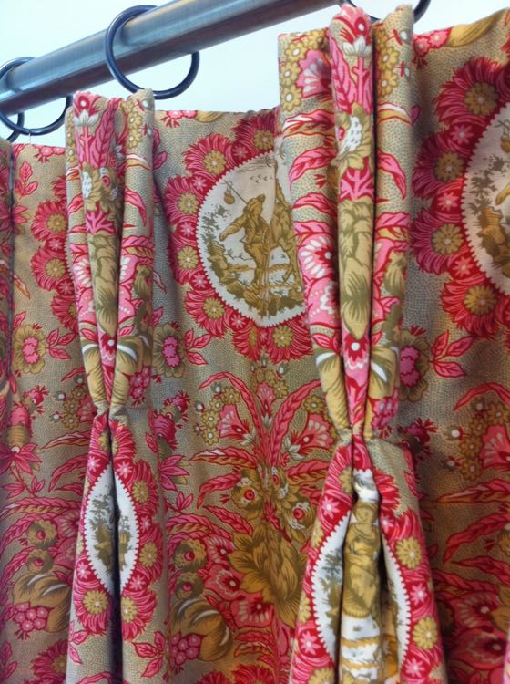 Handmade Triple Pleat Curtains made wtih Marvic fabrics